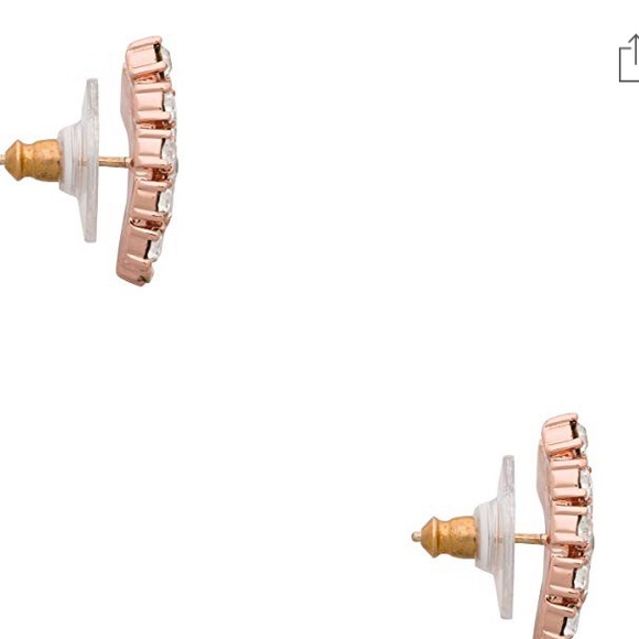 NWT Kate Spade Rose Gold Sparkling Bow Studs with dust bag - Picture 3 of 7